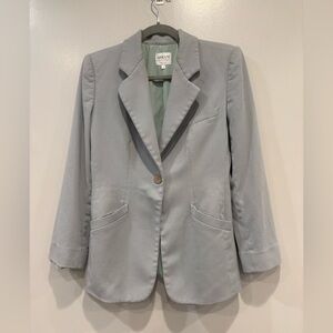 Armani Collezioni Women's Light Gray Blueish Blazer